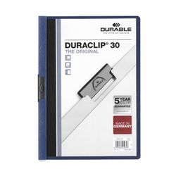 Durable Duraclip 30 Document File A4 30 Sheet Cap Dark Blue