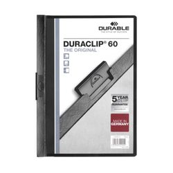Durable Duraclip 60 Document File A4 60 Sheet Cap Black