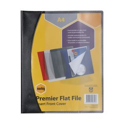 Marbig Flat Files W/ Insert Cover A4 Premier Black