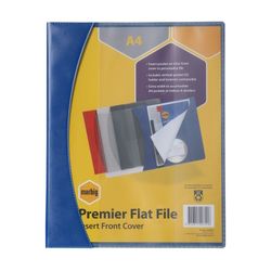 Marbig Flat Files W/ Insert Cover A4 Premier Blue