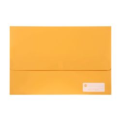 Marbig Polypick Document Wallet Foolscap Yellow - Sold Each (12 per pack)