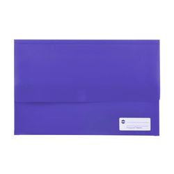 Marbig Polypick Document Wallet Foolscap Purple - Sold Each (12 per pack)