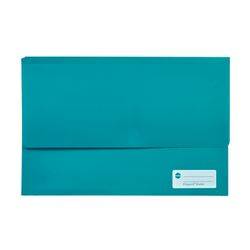 Marbig Polypick Document Wallet Foolscap Teal Green - Sold Each (12 per pack)