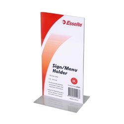 Esselte Menu Holder 2 Sided DL Clear