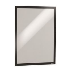Durable Duraframe Self Adhesive Sign Holders A3 Black Pack 2