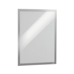 Durable Duraframe Self Adhesive Sign Holders A3 Silver Pack 2