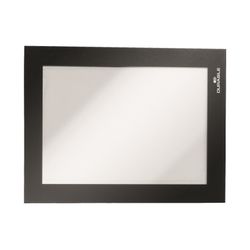 Durable Duraframe Self Adhesive Sign Holders A6 Black Pack 2