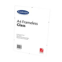 Carven Document Frame Frameless Glass A4