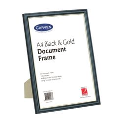 Carven Document Frame Black/Gold A4