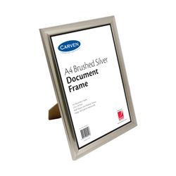 Carven Document Frame Brushed Silver A4