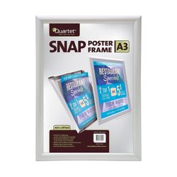 Quartet Instant Poster Snap Frame A3 25mm Silver