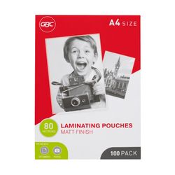 Gbc Laminating Pouch A4 80 Micron Pack 100 Matt