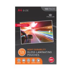 Gbc Laminating Pouch A4 125 Micron Pack 100 H/Speed