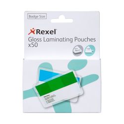 Rexel Laminating Pouch 67x98mm 180 Micron Pack 50