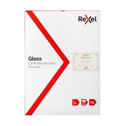 Rexel Laminating Pouch A3 75 Micron Pack 100