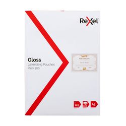 Rexel Laminating Pouch A3 125 Micron Pack 100