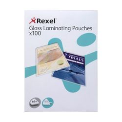 Rexel Laminating Pouch A4 100 Micron Pack 100
