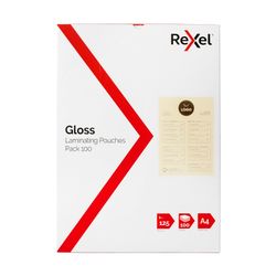 Rexel Laminating Pouch A4 125 Micron Pack 100