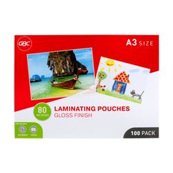 Gbc Laminating Pouch A3 80 Micron Pack 100