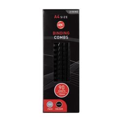 Gbc Binding Comb 12mm Black Pack 100