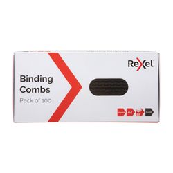 RexelBinding Comb 12.5mm Black Pack 100