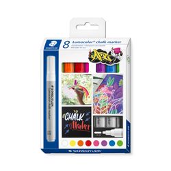 Staedtler Lumocolor 344 Chalk Markers Assorted Pack 8