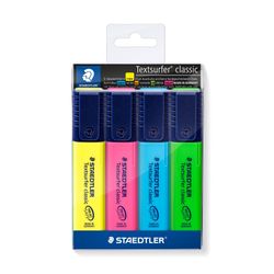 Staedtler Textsurfer Classic Highlighters Wallet Of 4 Assorted Colours 364 WP4