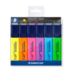 Staedtler Textsurfer Classic Highlighters Wallet Of 6 Assorted Colours 364 WP6