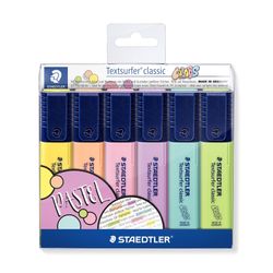 Staedtler Textsurfer Classic Highlighters Wallet Of 6 Pastel Colours 364 CWP6