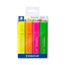 Staedtler Textsurfer Classic Rainbow Colour Highlighters Wallet Of 4 Assorted 364 P WP4