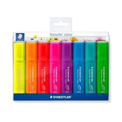 Staedtler Textsurfer Classic Rainbow Colour Highlighters Wallet Of 8 Assorted 364 P WP8