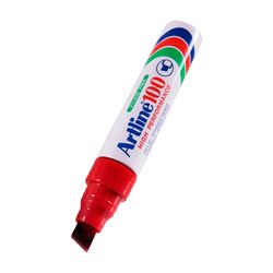 Artline 100 Permanent Marker 7.5-12mm Chisel Nib Red - Sold Each (6 per Box)