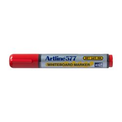 Artline 577 Whiteboard Marker 3mm Bullet Red - Sold Each (12 per Box)