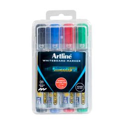 Artline 579 Whiteboard Marker 5mm Chisel Assorted Magentic Wallet 4