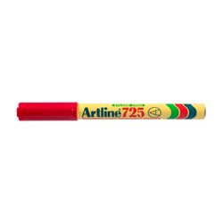 Artline 725 Permanent Marker 0.4mm Plastic Nib Red - Sold Each (12 per Box)