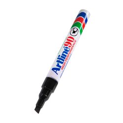 Artline 90 Permanent Marker 5mm Chisel Nib Black - Sold Each (12 per Box)