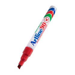 Artline 90 Permanent Marker 5mm Chisel Nib Red - Sold Each (12 per Box)