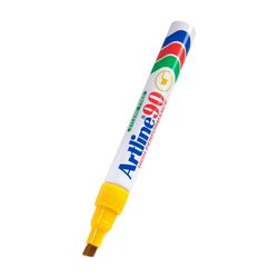 Artline 90 Permanent Marker 5mm Chisel Nib Yellow - Sold Each (12 per Box)