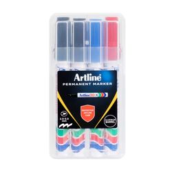 Artline 90 Permanent Marker Chisel Assorted Wallet 4