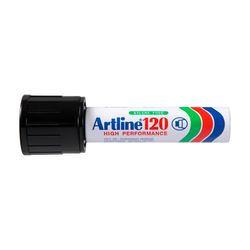 Artline 120 Permanent Marker 20mm Wedge Nib Black - Sold Each (6 per Box)