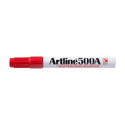 Artline 500A Whiteboard Marker 2mm Bullet Nib Red - Sold Each (12 per Box)