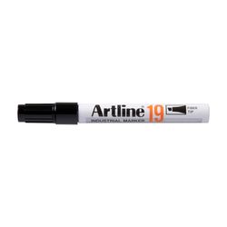 Artline 19 Industrial Permanent Marker 5mm Chisel Nib Black - Sold Each (12 per Box)
