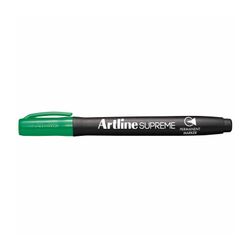 Artline Supreme Permanent Marker Bullet 1.0mm Green - Sold Each (12 per Box)