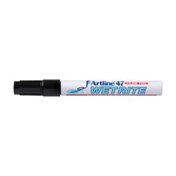 Artline 47 Wetrite Permanent Marker 1.5mm Bullet Nib Black - Sold Each (12 per Box)