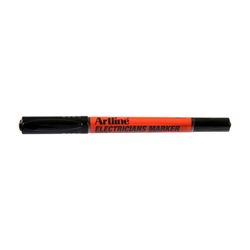Artline Professional Permanent Marker Electricians Dual Nib Bullet Black - Sold Each (12 per Box)
