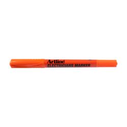 Artline Professional Permanent Marker Electricians Dual Nib Bullet Orange - Sold Each (12 per Box)
