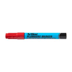 Artline Professional Permanent Marker Plumbers Bullet Red - Sold Each (12 per Box)