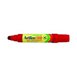 Artline 110 Permanent Marker 4mm Bullet Nib Red Box 6