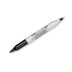 Sharpie Twin Tip Permanent Black Marker (12) - Sold Each (12 per Box)