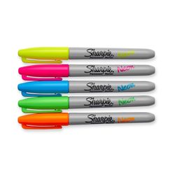 Sharpie Permanent Marker Fine Bullet Assorted Neon Pack 5